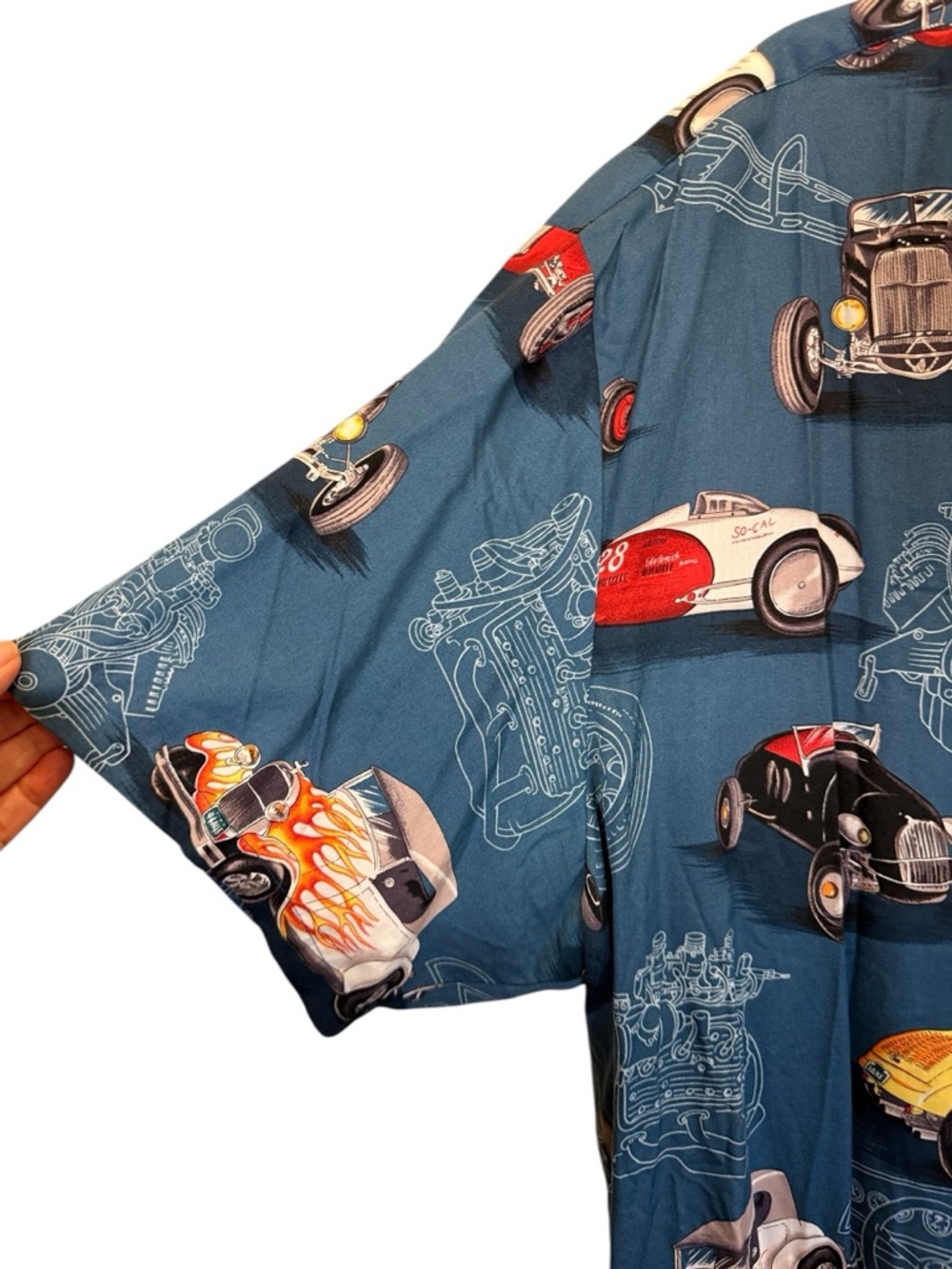 Paradise Found Vintage Hot Rod Hawaiian Shirt sz 2XL - Picture 2 of 6